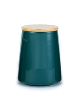 Heart Home Ceramic Jar with Bamboo Lid | Kitchen Organizer Items & Storage | Multipurpose Airtight Container for Sugar,Salt,Snacks,Tea,Coffee|Kitchen Accessories Items| 700ml (Green) (Pack of 3)